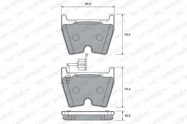 Brake Pad Set, disc brake (151-2627)