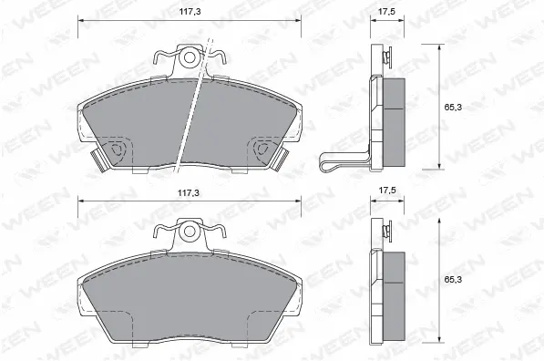 Brake Pad Set, disc brake (151-1026)