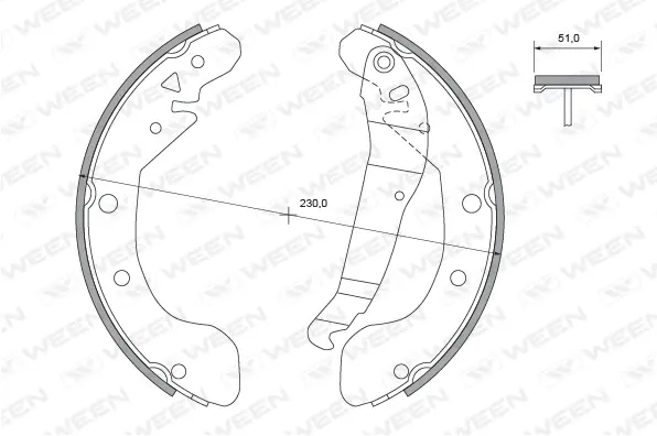 Brake Shoe Set (152-2457)