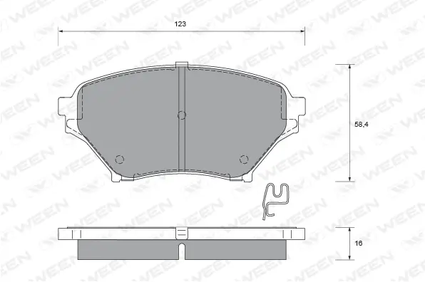 Brake Pad Set, disc brake (151-2271)