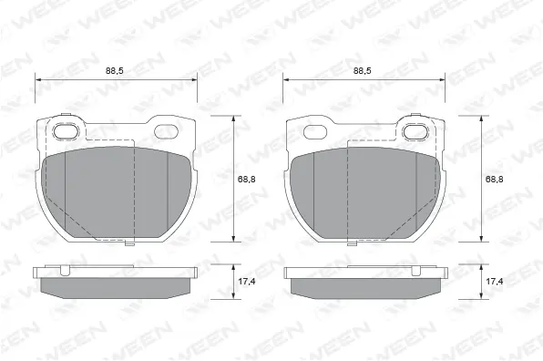 Brake Pad Set, disc brake (151-1873)