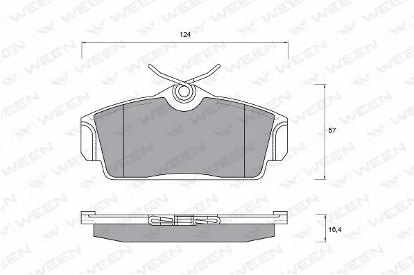 Brake Pad Set, disc brake (151-2167)