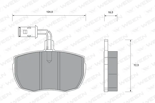 Brake Pad Set, disc brake (151-1550)