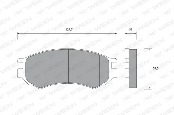 Brake Pad Set, disc brake (151-1668)