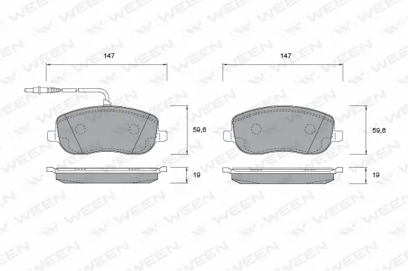 Brake Pad Set, disc brake (151-1014)