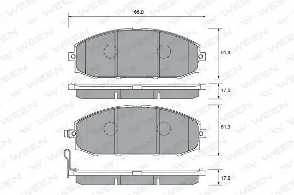 Brake Pad Set, disc brake (151-2325)