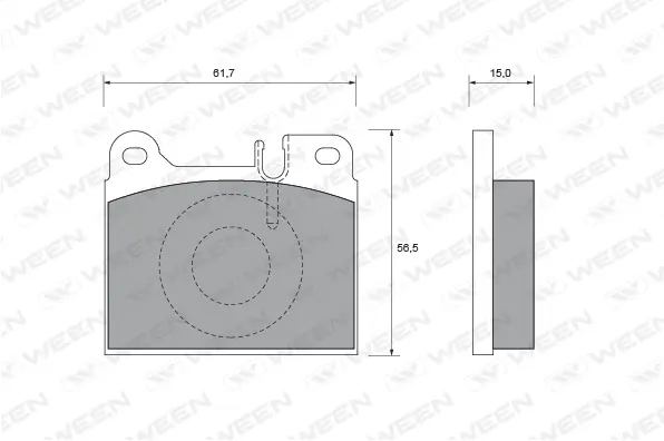 Brake Pad Set, disc brake (151-1792)