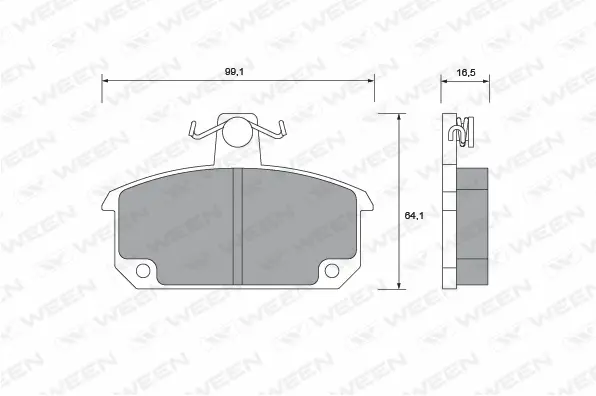 Brake Pad Set, disc brake (151-1097)