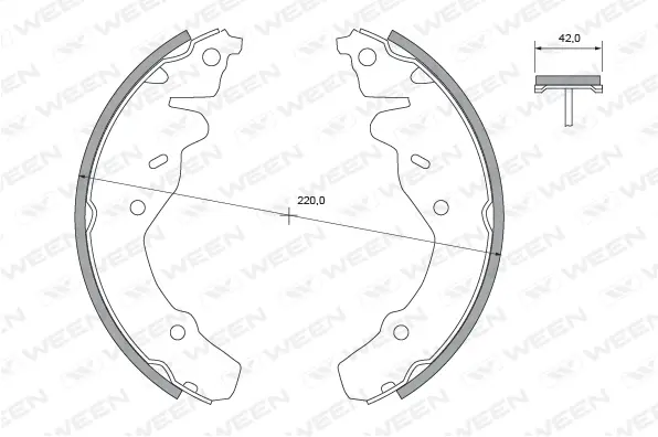 Brake Shoe Set (152-2472)
