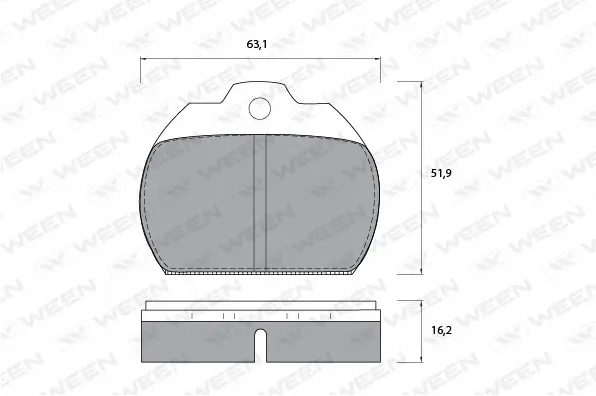 Brake Pad Set, disc brake (151-1090)