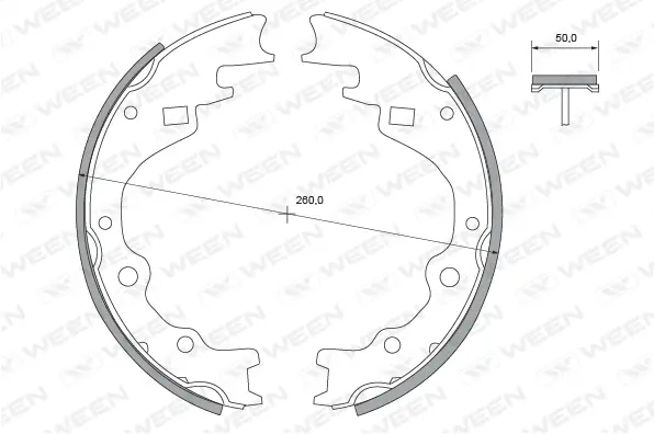 Brake Shoe Set (152-2287)