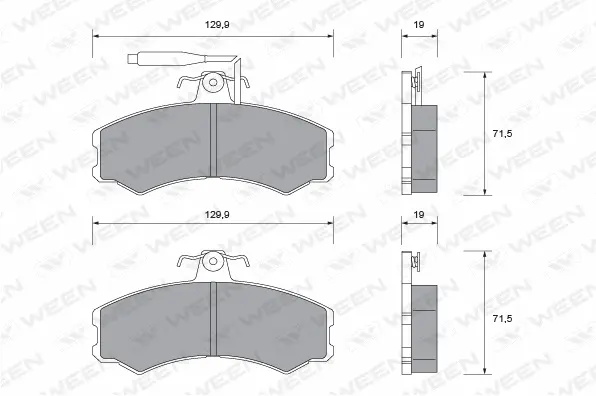 Brake Pad Set, disc brake (151-1400)