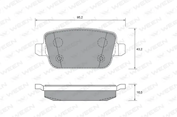Brake Pad Set, disc brake (151-2643)