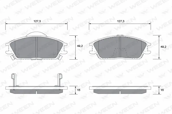 Brake Pad Set, disc brake (151-1117)