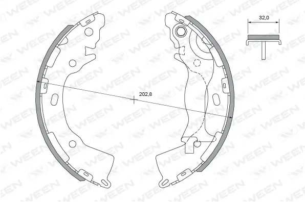 Brake Shoe Set (152-2465)