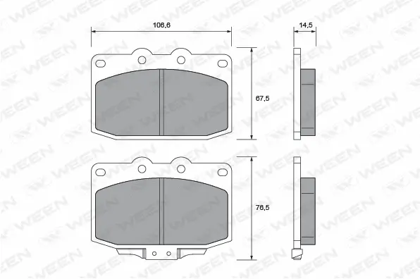 Brake Pad Set, disc brake (151-2381)