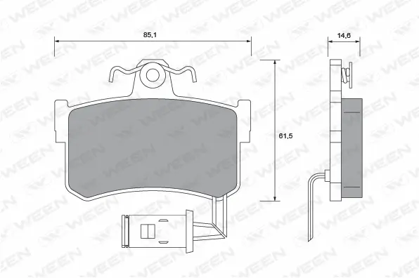 Brake Pad Set, disc brake (151-1022)