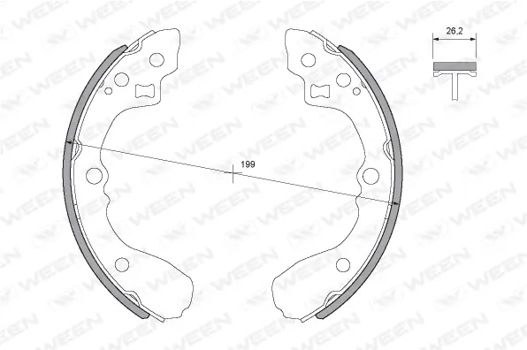 Brake Shoe Set (152-2348)