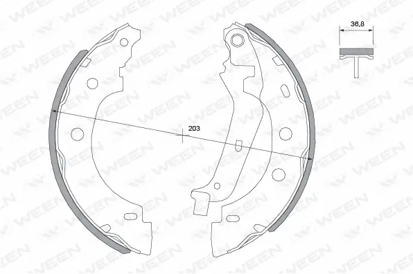 Brake Shoe Set (152-2049)