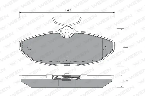 Brake Pad Set, disc brake (151-1842)