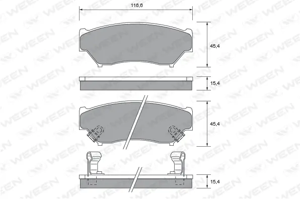 Brake Pad Set, disc brake (151-2591)