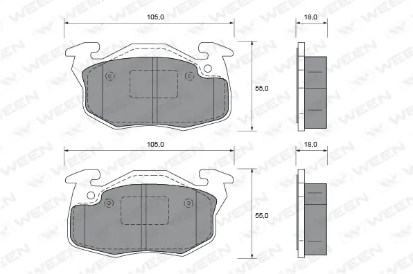 Brake Pad Set, disc brake (151-1989)