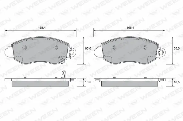Brake Pad Set, disc brake (151-1856)