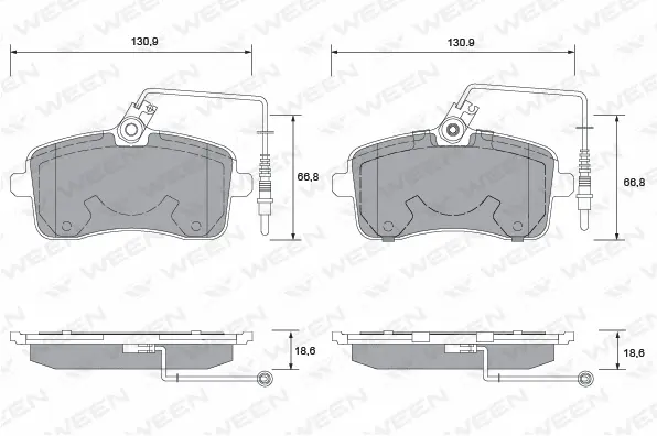 Brake Pad Set, disc brake (151-1329)