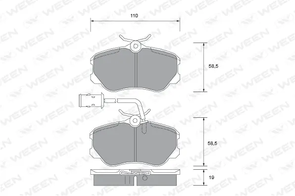Brake Pad Set, disc brake (151-1472)