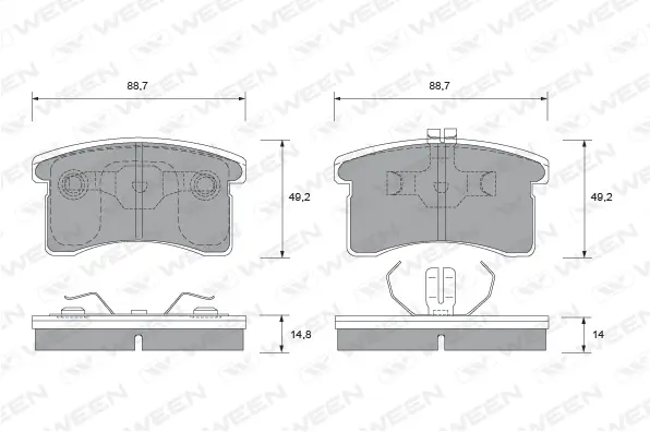 Brake Pad Set, disc brake (151-2138)
