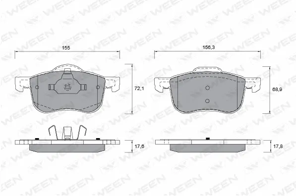 Brake Pad Set, disc brake (151-1348)