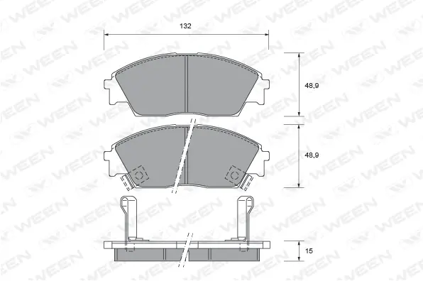 Brake Pad Set, disc brake (151-1425)