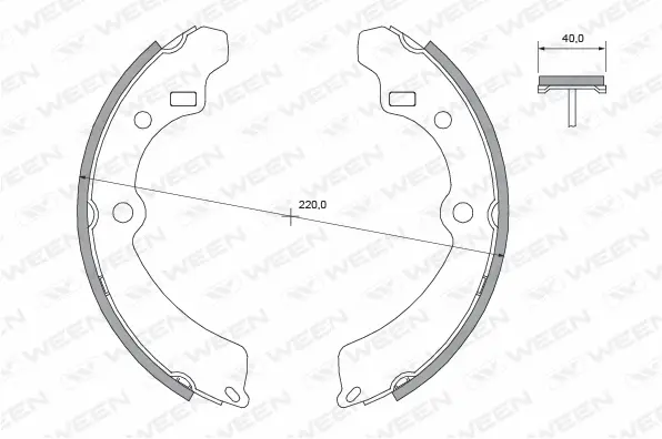 Brake Shoe Set (152-2375)
