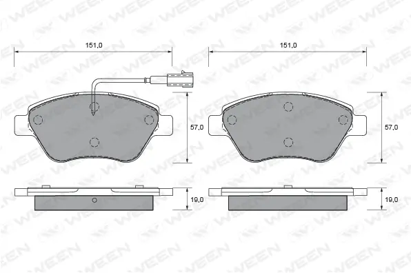 Brake Pad Set, disc brake (151-1899)