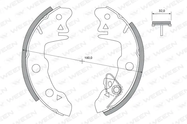 Brake Shoe Set (152-2341)