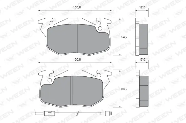 Brake Pad Set, disc brake (151-2246)