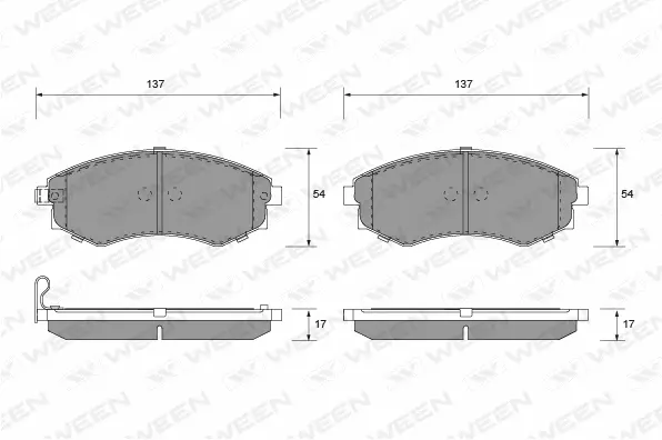Brake Pad Set, disc brake (151-1170)