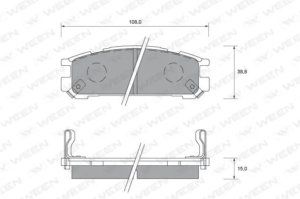 Brake Pad Set, disc brake (151-1539)