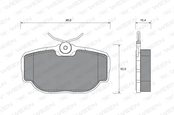 Brake Pad Set, disc brake (151-1678)