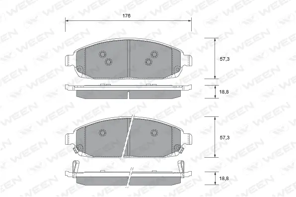 Brake Pad Set, disc brake (151-2504)