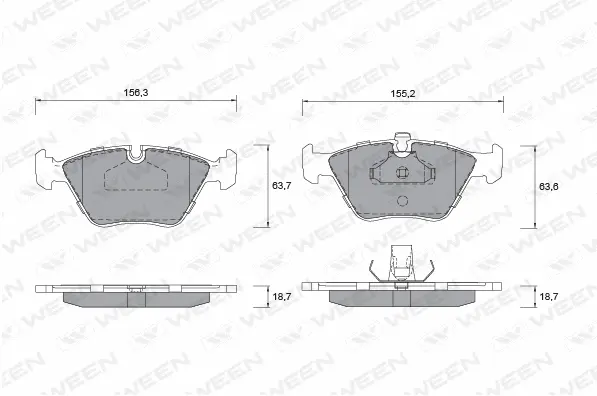 Brake Pad Set, disc brake (151-1268)