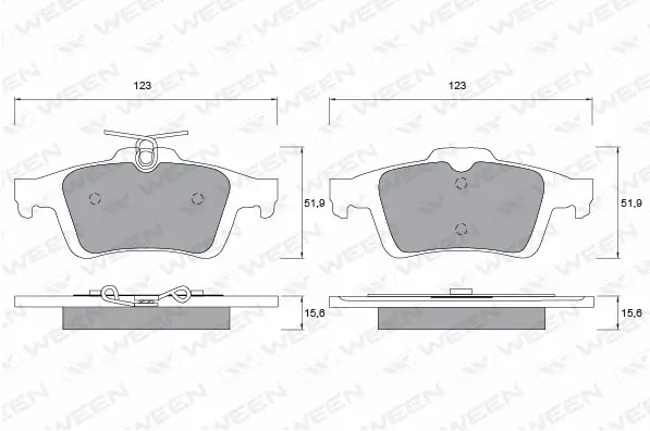 Brake Pad Set, disc brake (151-1130)