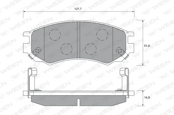 Brake Pad Set, disc brake (151-1694)