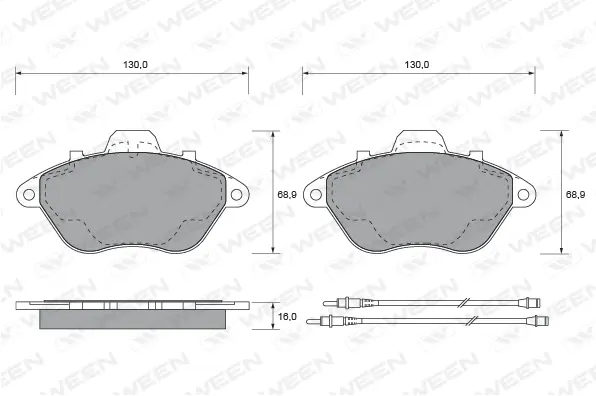 Brake Pad Set, disc brake (151-1534)