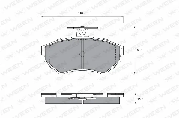 Brake Pad Set, disc brake (151-1343)