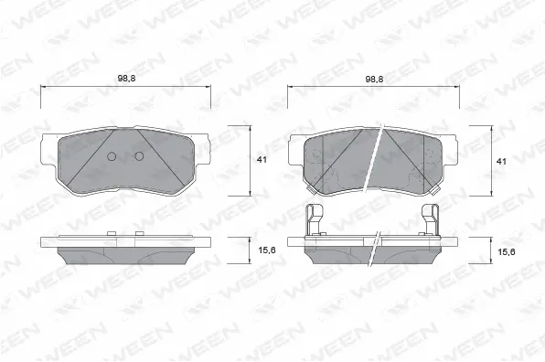 Brake Pad Set, disc brake (151-1132)