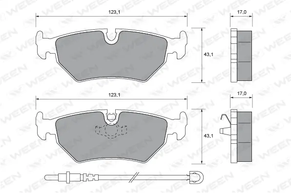 Brake Pad Set, disc brake (151-1748)
