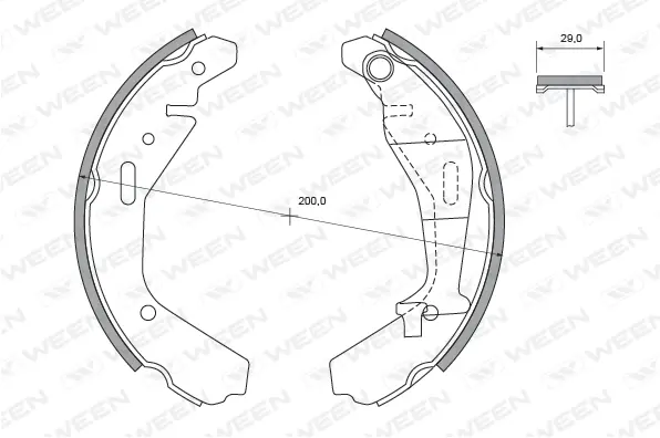 Brake Shoe Set (152-2488)