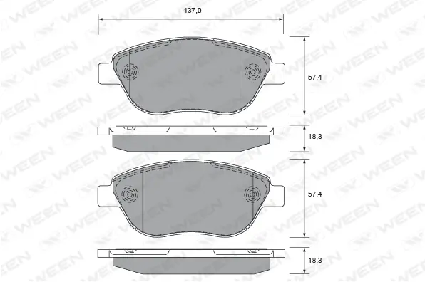 Brake Pad Set, disc brake (151-2674)