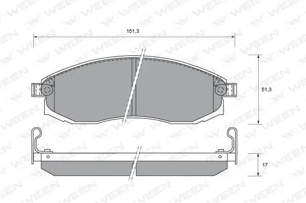 Brake Pad Set, disc brake (151-2137)